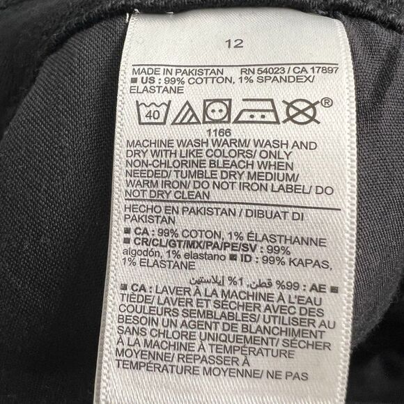 Old Navy Jeans Womens 12 Black Curvy OG Straight High Rise Secret Smooth Pockets - Picture 4 of 8